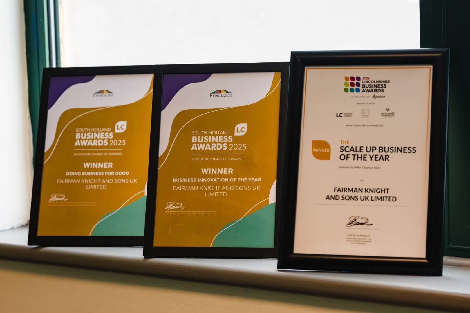 Fairman Knight & Sons awards